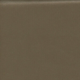 Olive-brown leather upholstery sample with a smooth, matte finish; rectangular “turri > leather cat. lh > 1002p c” label visible.